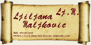 Ljiljana Maljković vizit kartica